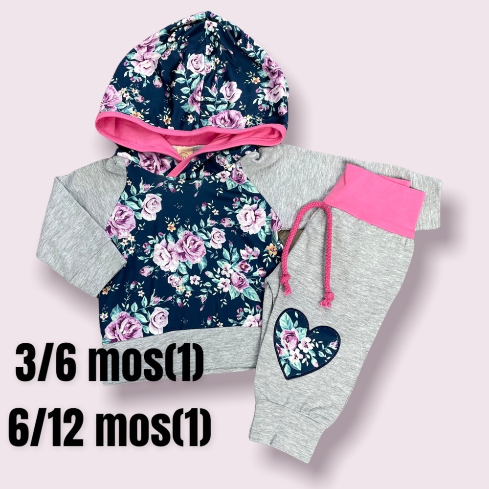 Boutique Baby Girl Floral Tracksuit
